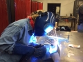 Me, MIG welding at the Frederick Community College